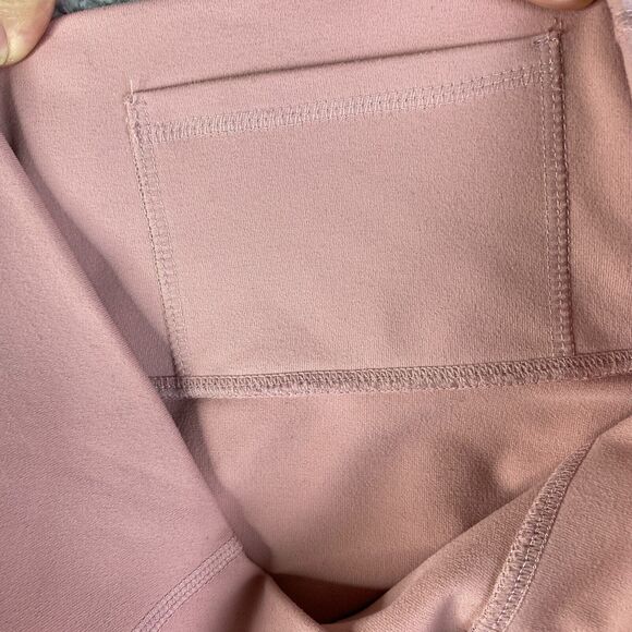 Fabletics Womens Leggings PowerBand Size M Pocket Pink  High Waist Pre-Owned - Picture 12 of 13